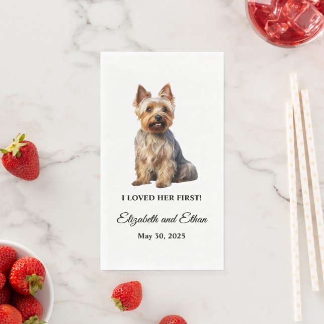 Serviette En Papier Mariage australien Terrier Dog (En situation)