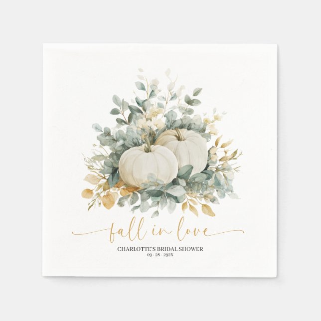 Serviette En Papier Mariage automnal (Devant)