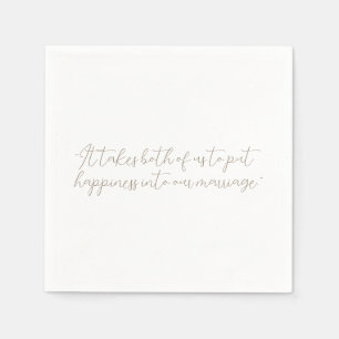 Serviette En Papier Mariage avec citation personnalisée ou paroles de 