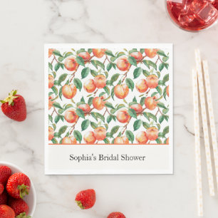 Serviette En Papier Mariage avec des Pêches Fruitées