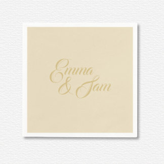 Serviette En Papier Mariage blanc Lotus