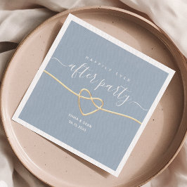 Serviette En Papier Mariage bleu Dusty après des serviettes de fête