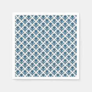 Serviette En Papier Mariage Bleu et Blanc Tapisserie Française