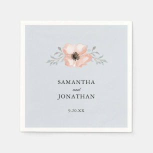 Serviette En Papier Mariage bleu foncé