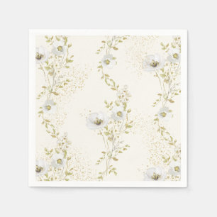 Serviette En Papier Mariage Bohème aux Fleurs Sauvages 