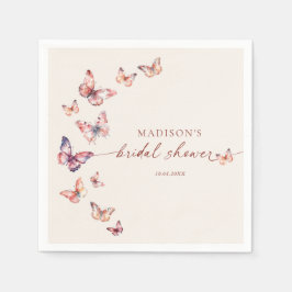 Serviette En Papier Mariage Bohème Papillon