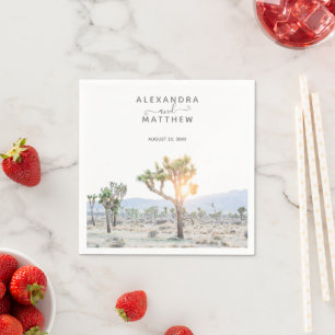 Serviette En Papier Mariage Boho de Merci Joshua Tree simple et modern