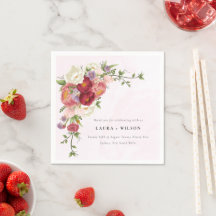Mariage Boho rouge rose vif Fleurs blanches