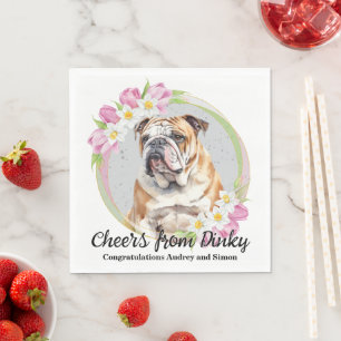 Serviette En Papier Mariage Bulldog Napkins Avec Chiens Photo