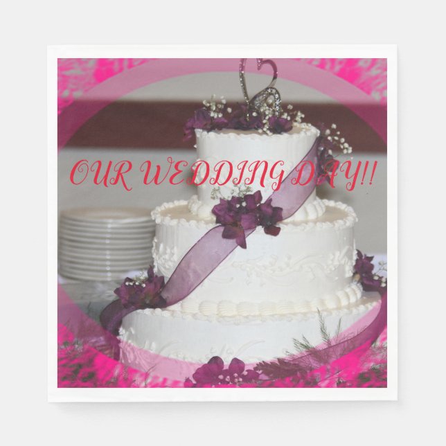 Serviette En Papier MARIAGE CAKE Closeup PAPIER Napkin (Devant)