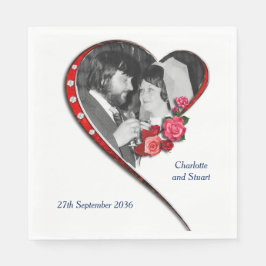 Serviette En Papier Mariage cardiaque