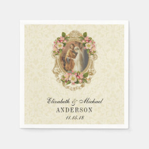 Serviette En Papier Mariage catholique de mariée mariage Mary Joseph
