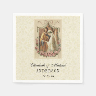 Serviette En Papier Mariage catholique de mariée mariage Mary Joseph