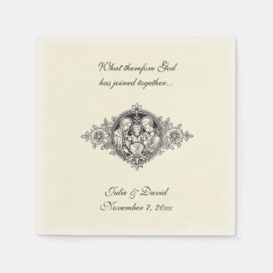 Serviette En Papier Mariage catholique Favoriser Sainte Famille Écru