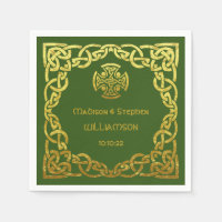 Mariage celtique Green Faux Gold Personnalisez