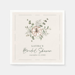 Serviette En Papier Mariage champêtre délicat citrouille automne Showe