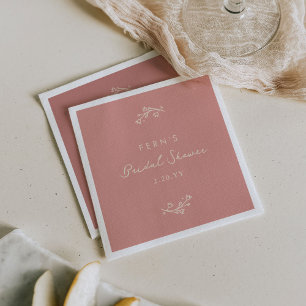 Serviette En Papier Mariage Champêtre Rose Pâle