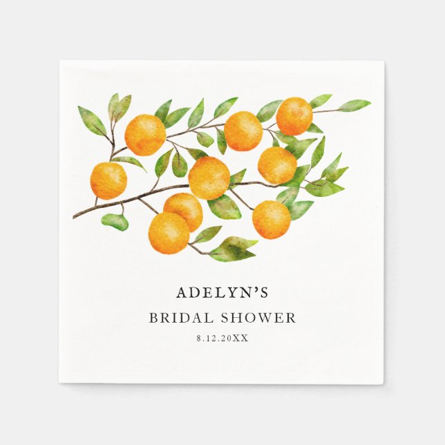 Serviette En Papier Mariage Citron Estival (Devant)