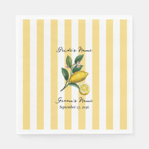 Serviette En Papier Mariage Citron Orange Méditerranéen Italien