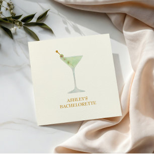 Serviette En Papier Mariage Cocktail Martini Douche de Mariée ou Enter