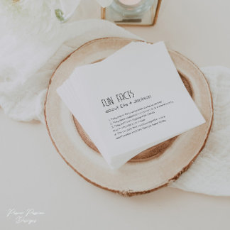 Serviette En Papier Mariage Cocktail serviettes avec des faits amusant