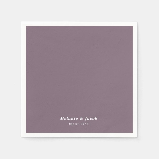 Serviette En Papier Mariage couleur olive (Devant)