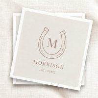 Mariage Country Western Monogramme de Fer à Cheval