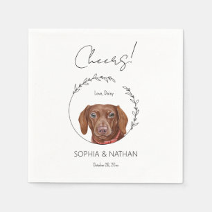 Serviette En Papier Mariage Dachshund Chien simple Cocktail Napkins