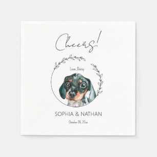 Serviette En Papier Mariage Dachshund Chien simple Cocktail Napkins