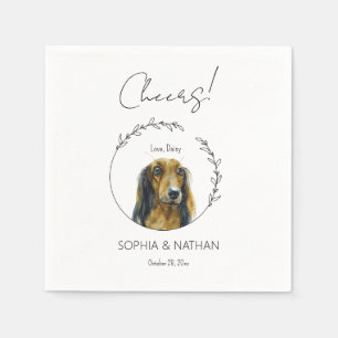 Serviette En Papier Mariage Dachshund Chien simple Cocktail Napkins