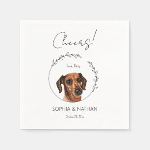 Serviette En Papier Mariage Dachshund Chien simple Cocktail Napkins
