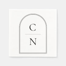 Mariage d'arche Monogram moderne