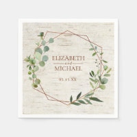 Mariage de bouleau Eucalyptus géométrique en cuivr