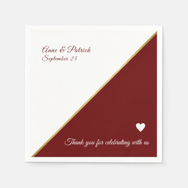 Serviette En Papier Mariage de Bourgogne (Devant)