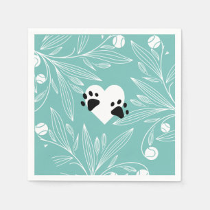 Serviette En Papier Mariage de Chien d'amour chiot