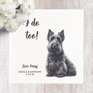 Serviette En Papier Mariage de chien Terrier Écossais