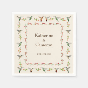 Serviette En Papier Mariage de colibri
