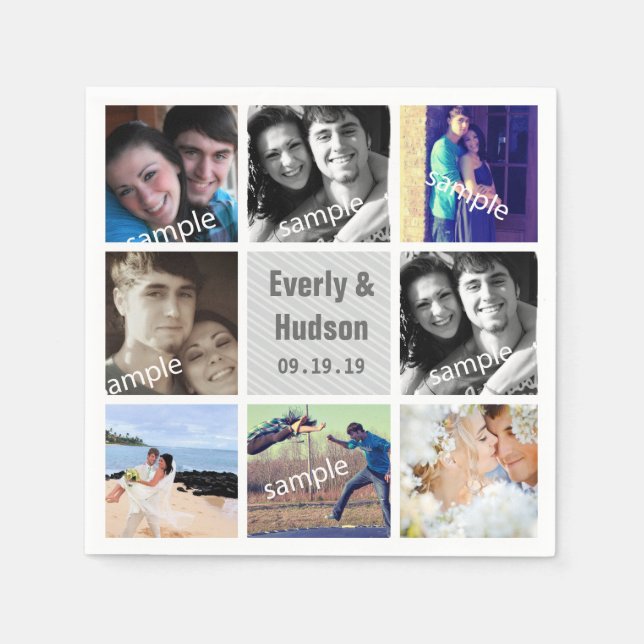 Serviette En Papier Mariage de collection photo moderne serviettes (Devant)