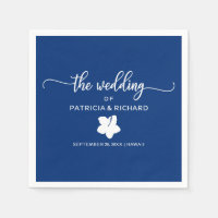 Mariage de destination aux fleurs d'Hibiscus bleu 