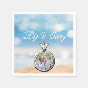 Serviette En Papier Mariage de destination de la plage