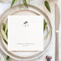 Mariage de Destination Tropicale Monogramme de Pal