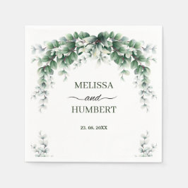 Serviette En Papier Mariage de feuillage de serres Eucalyptus