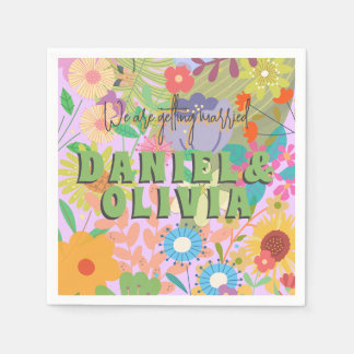 Serviette En Papier Mariage de fleurs