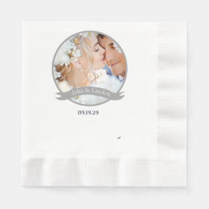 Serviette En Papier Mariage de fleurs violet rouge bleu rose