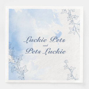 Serviette En Papier Mariage de flocons de neige bleu Icy