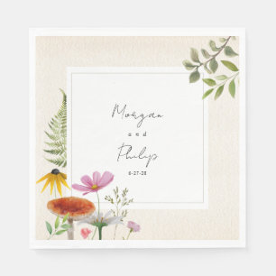 Serviette En Papier Mariage de forêt botanique Napkins