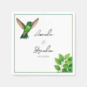 Serviette En Papier Mariage de la frontière botanique de la feuille de