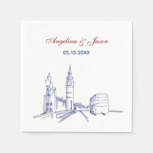 Serviette En Papier Mariage de Londres