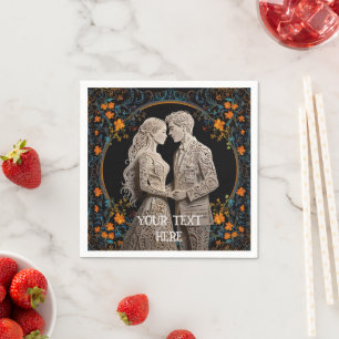 Serviette En Papier Mariage de mariée et de chambre personnalisée