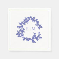 Mariage de monogramme de poitrine feutrée moderne